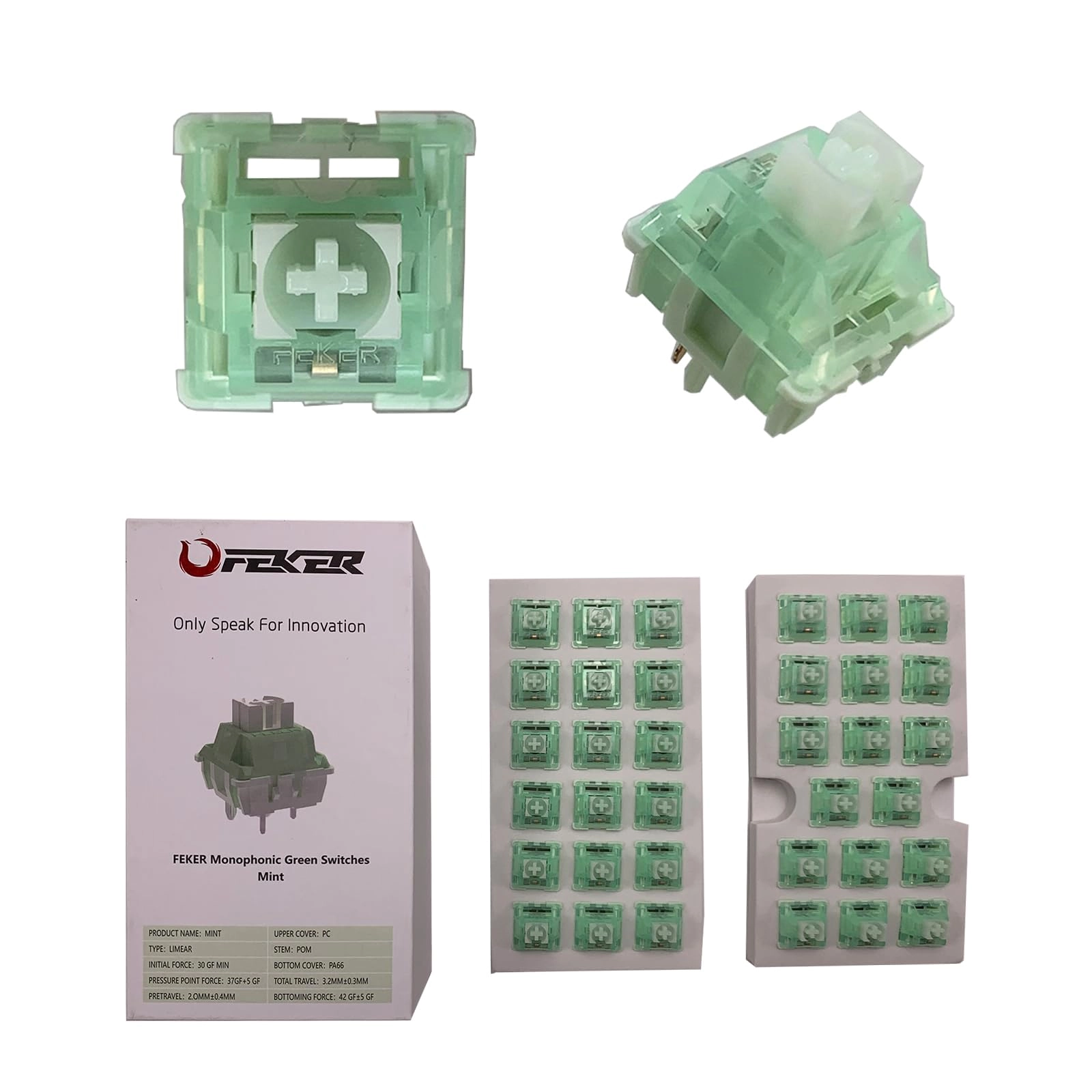 FEKER Monophonic Green Switches - Wired