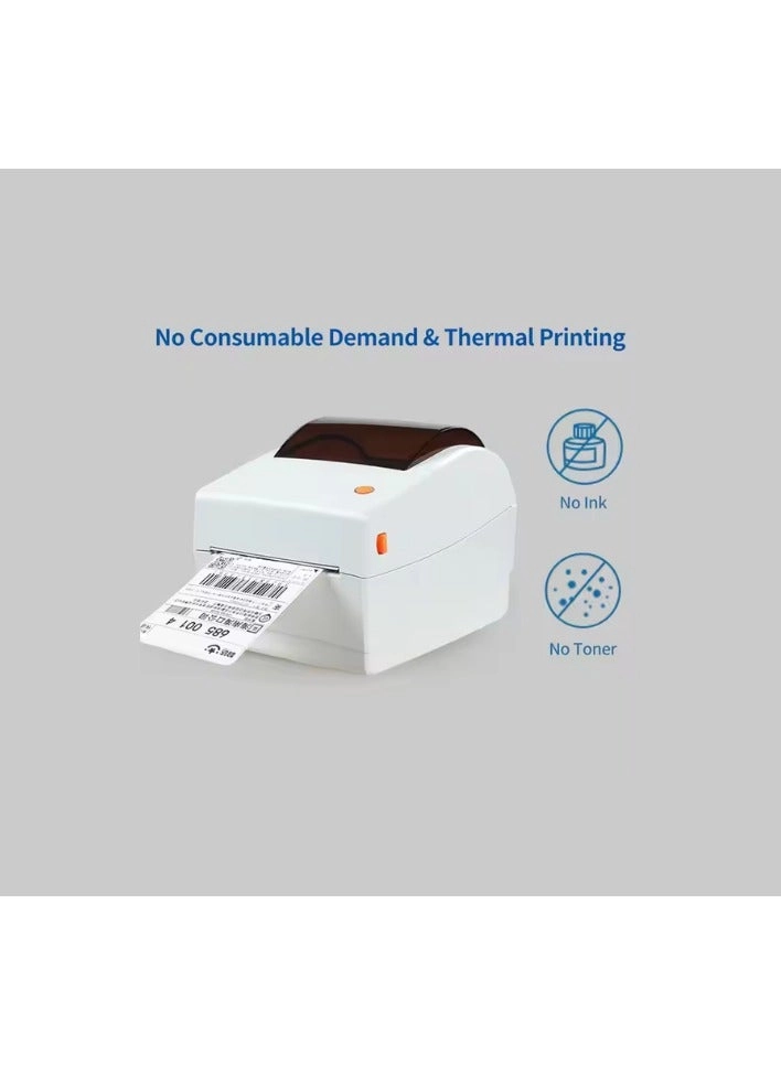Thermal Shipping Label Printer - USB Bluetooth