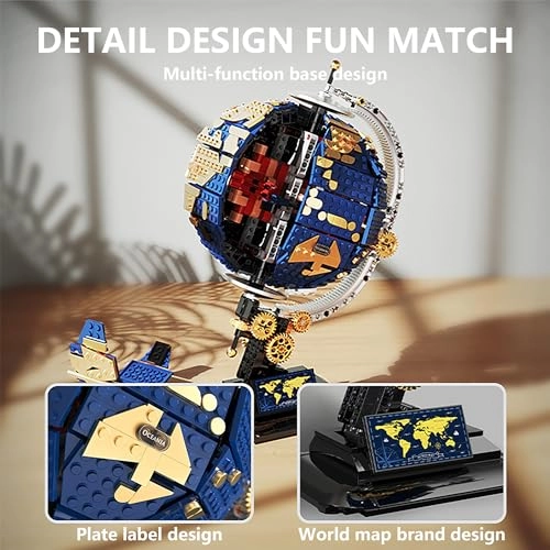 Spinning globe block toy - 14 years and up 1455 pieces