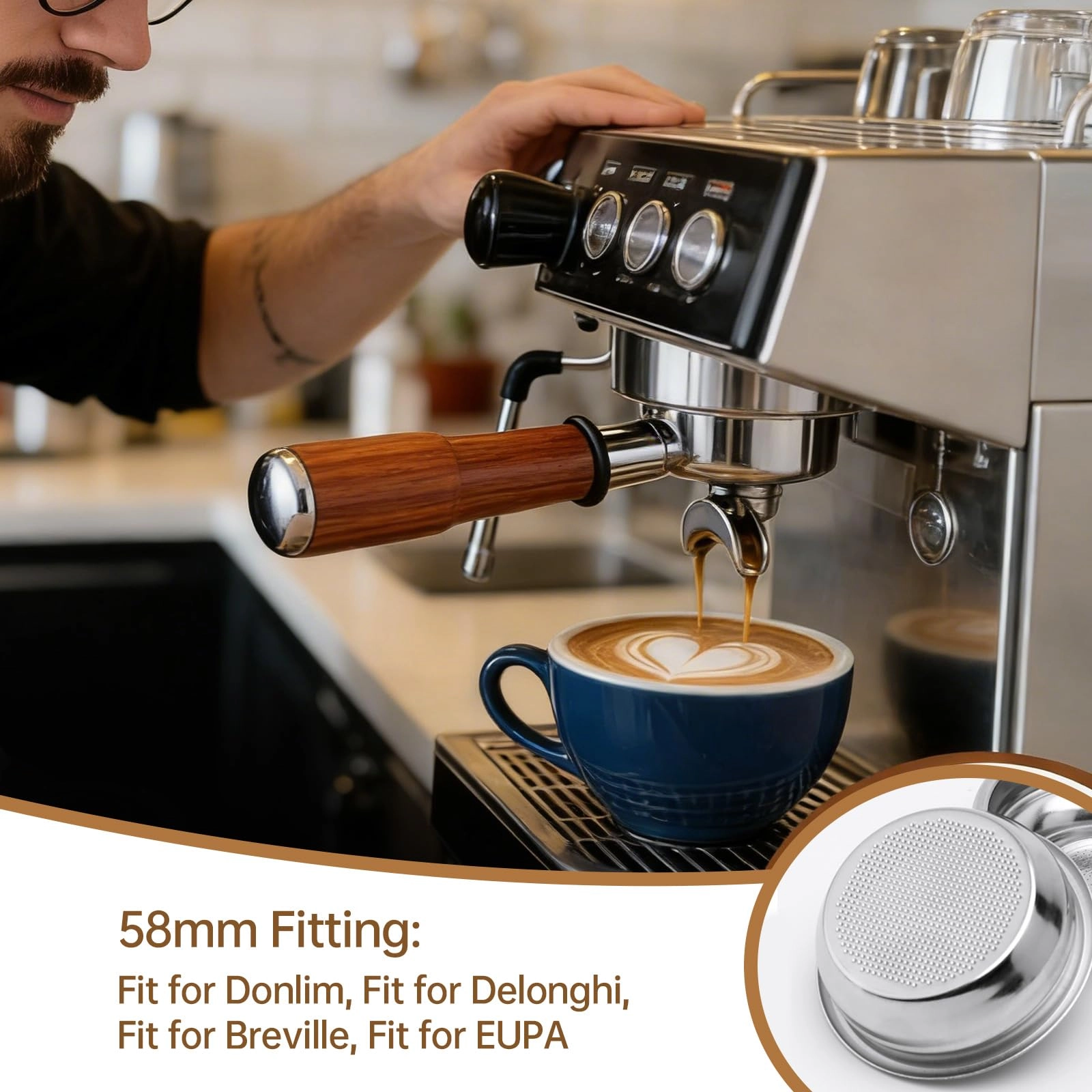 Portafilter Basket - 54mm Stainless Steel