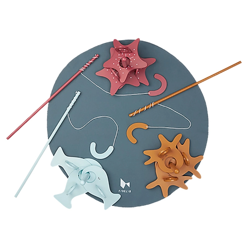 Fabelab Fishing Game - 3y Contains:3 starfish, 3 fish, 3 octopus, 3 fishing sticks and 3 fishing poles.