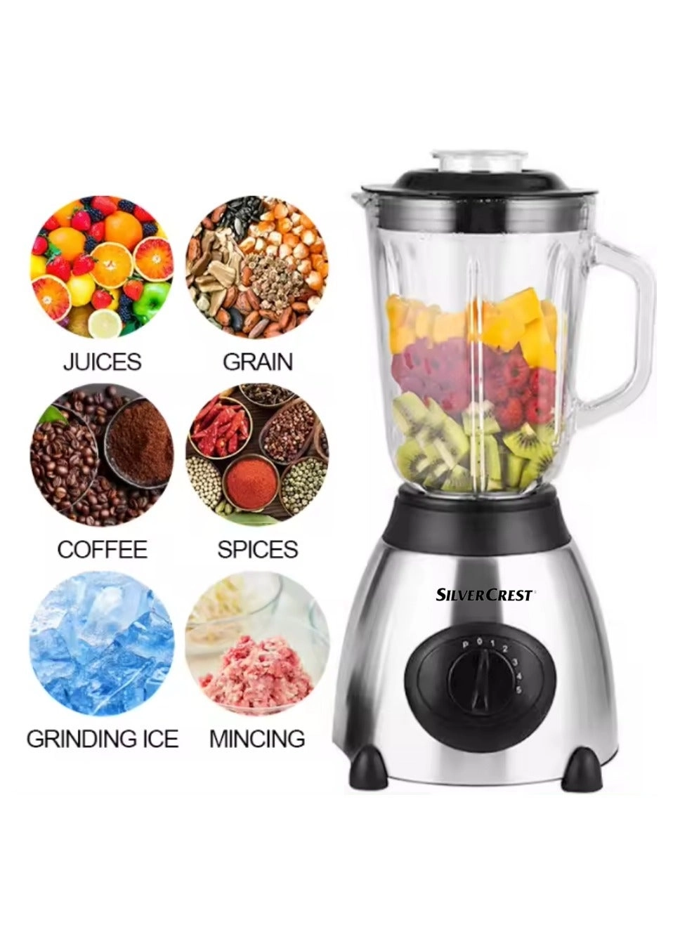 2 In 1 Blender And Ice Crusher - 2600W