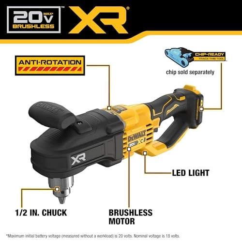 20V MAX XR 1/2 in. Compact Stud & Joist Drill - Brushless Cordless 1845W