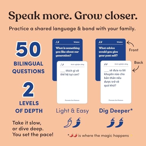 Bilingual Conversation Cards - 13 years and up 70 pieces