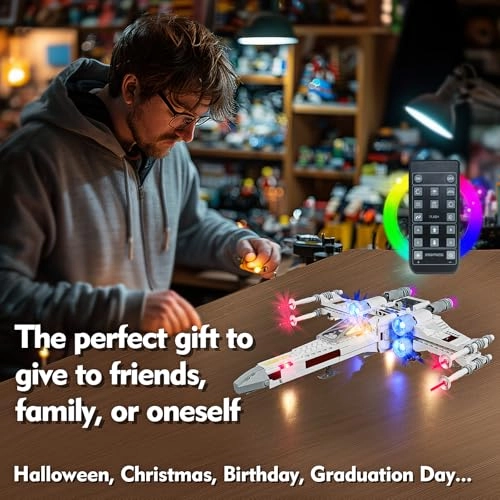 LED Lighting Kit Compatible with Luke Skywalkers X-Wing Fighter 75301