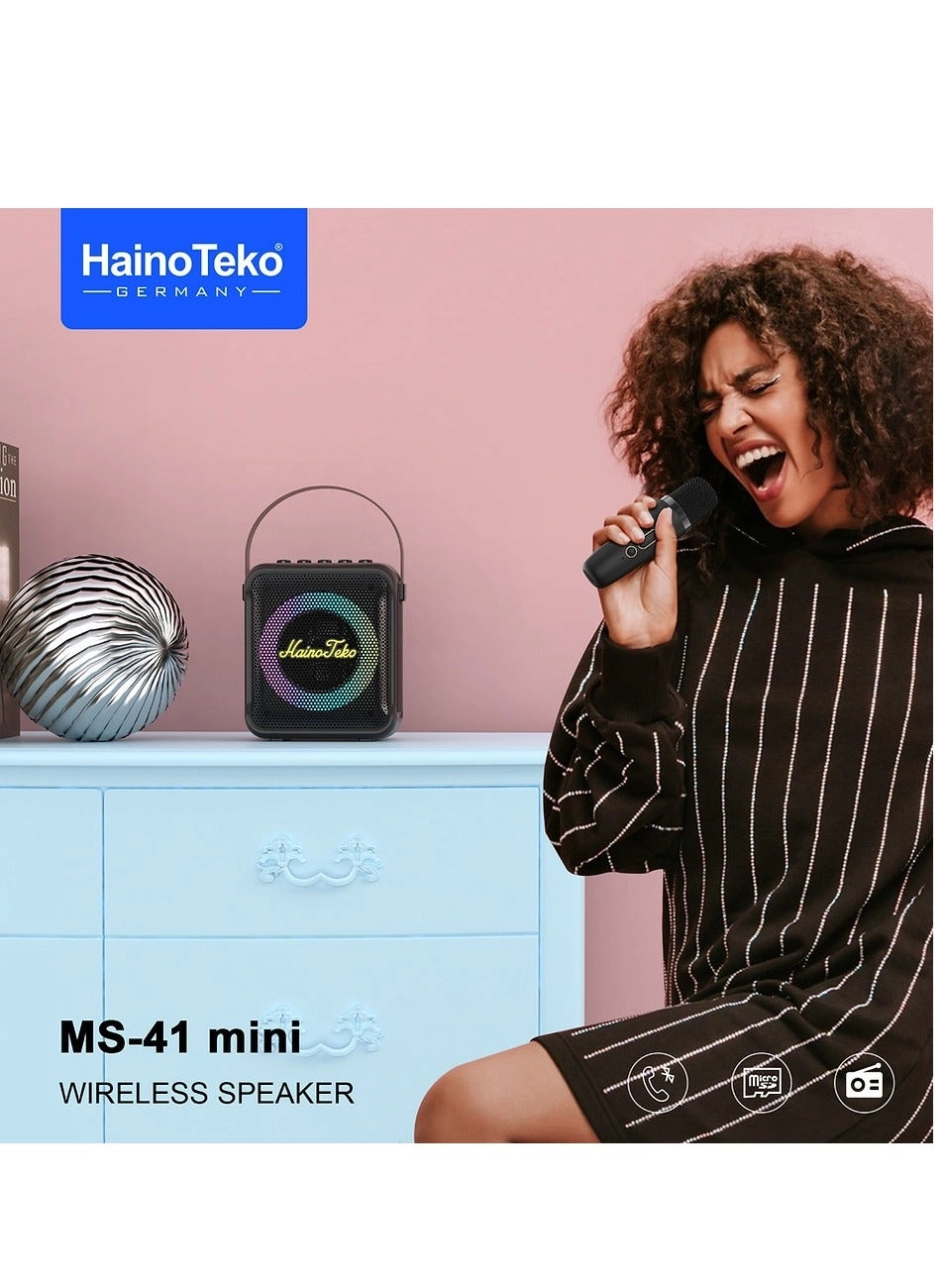 MS41 - Wireless Bluetooth Portable Speaker with Mic