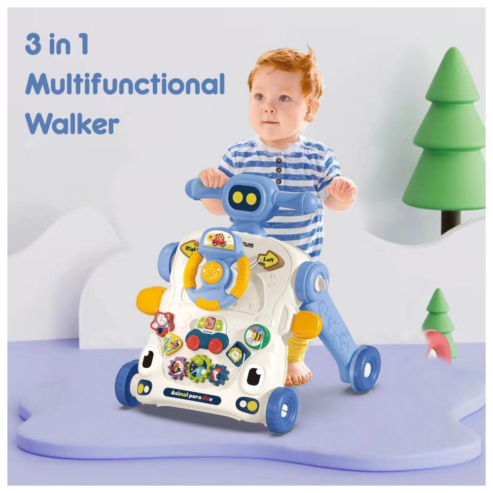 3-in-1 Baby Walker - Musical Keyboard Learning Table Mode