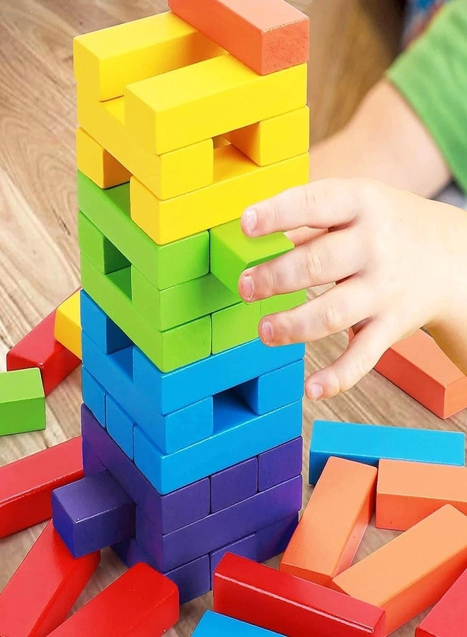 Stacking and Balancing Wooden Blocks - 48 Pcs