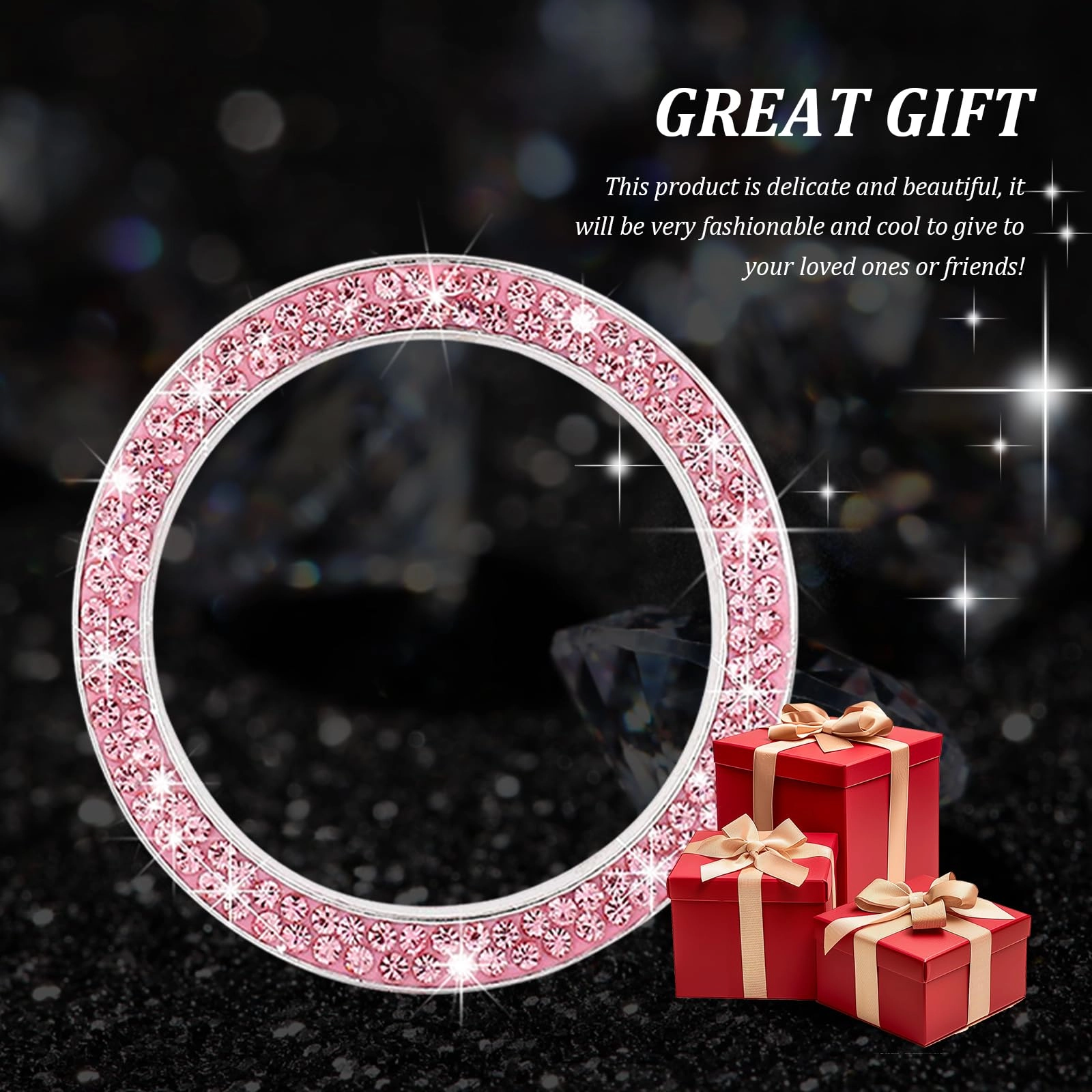 Rhinestone Car Engine Start Ring Decals