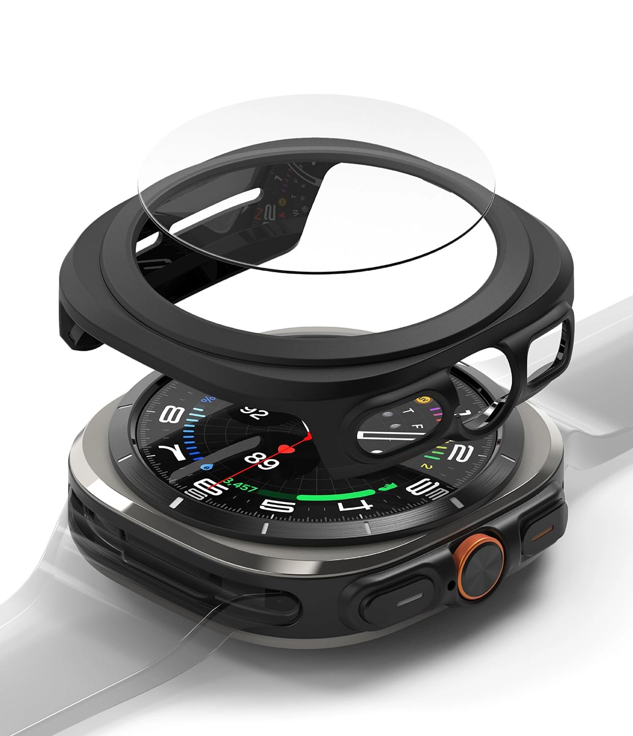 Ringke Galaxy Watch Ultra Case + Tempered Glass Screen Protector 47mm Polycarbonate
