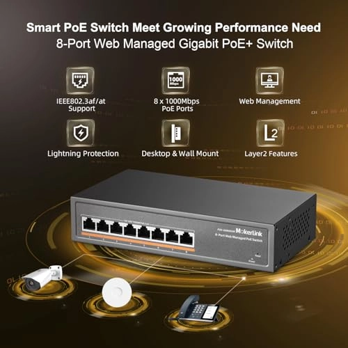 POE-G0800GM - 8-ports
