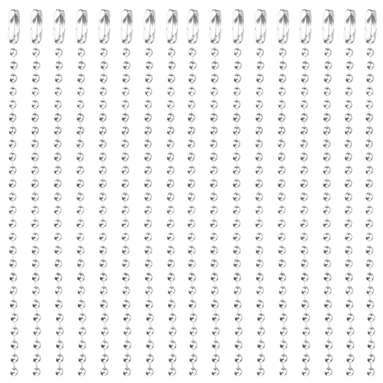 SourcingMap Ball Bead Chain - 20Pcs 12cm Silver