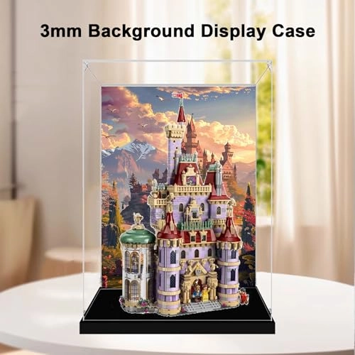 Acrylic Transparent Collectible Display Case for LEGO 43263 Castle Block Model