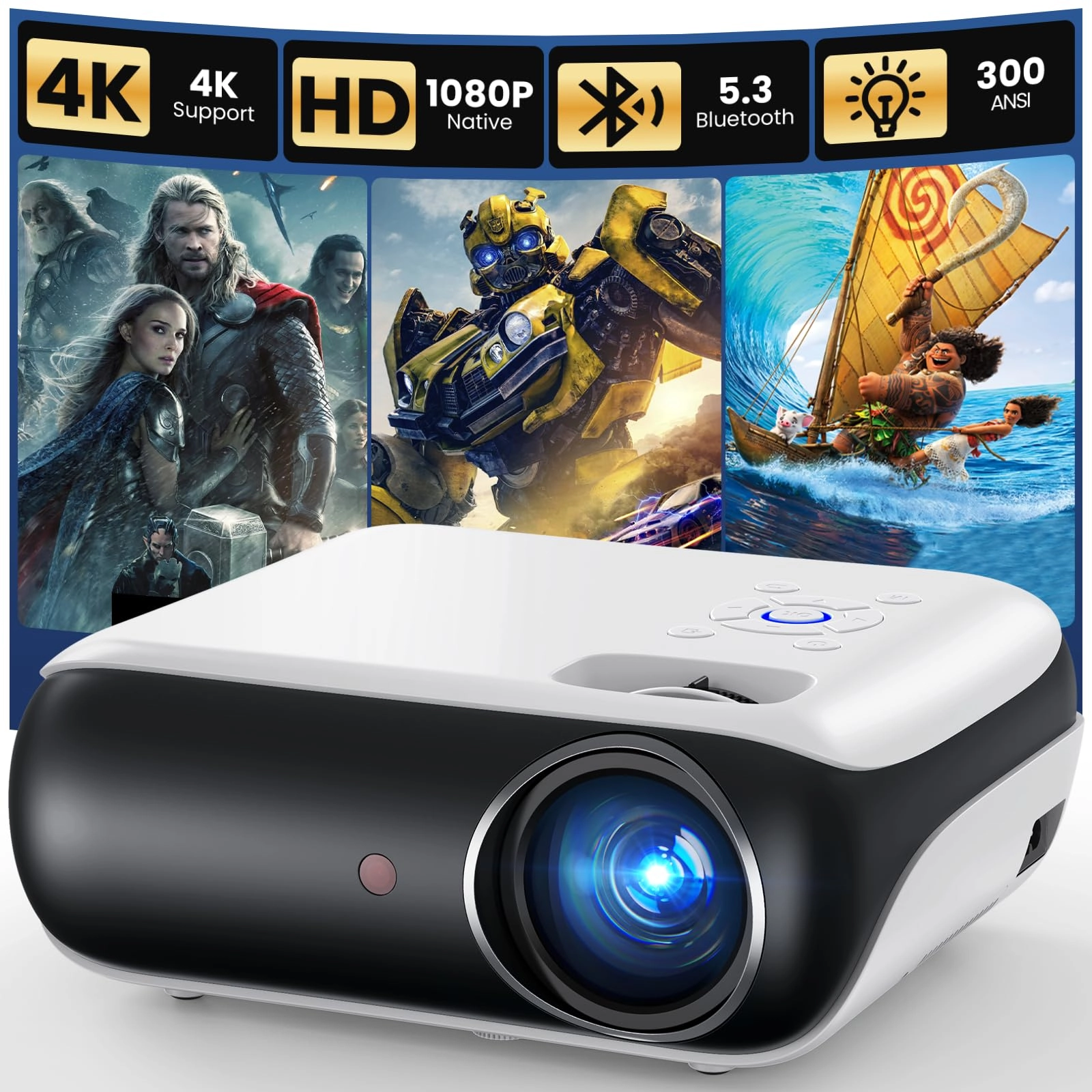 HAPPRUN Native 1080P Bluetooth H1 9500L