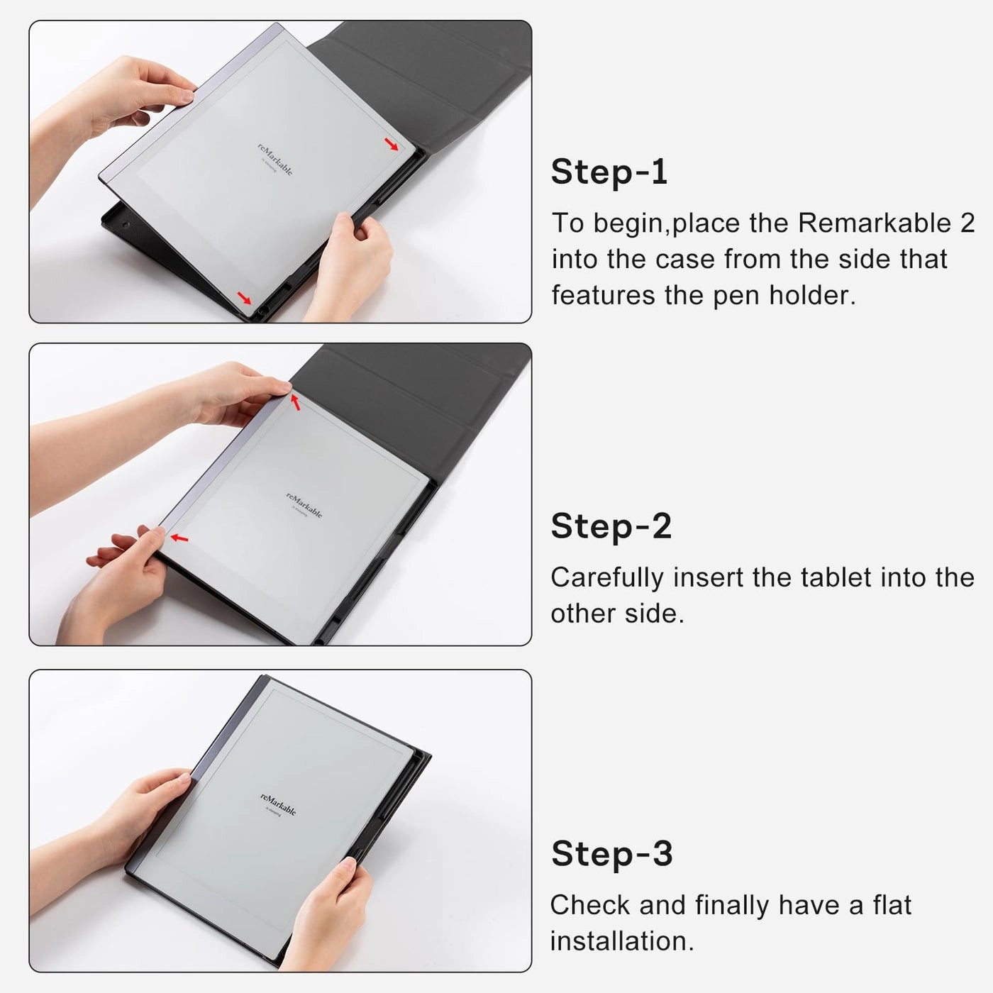 Multi-Angle Foldable Stand Case with Pen Holder for Remarkable 2 (2020)