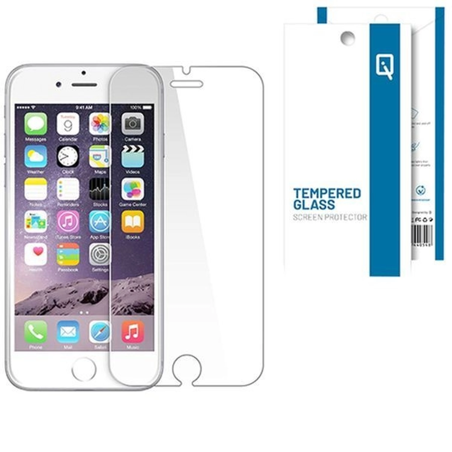IQ Clear Tempered Glass Screen Protector for iPhone 6 Plus/7 Plus/8 Plus