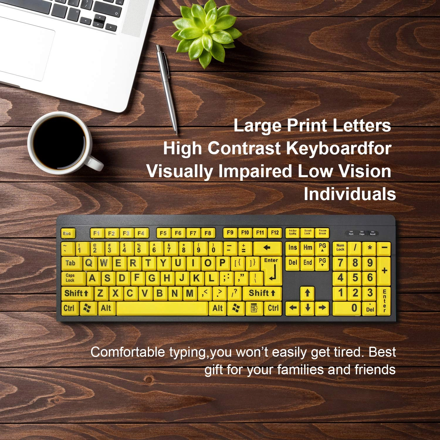Large Print Computer Keyboard - QWERTY Wired