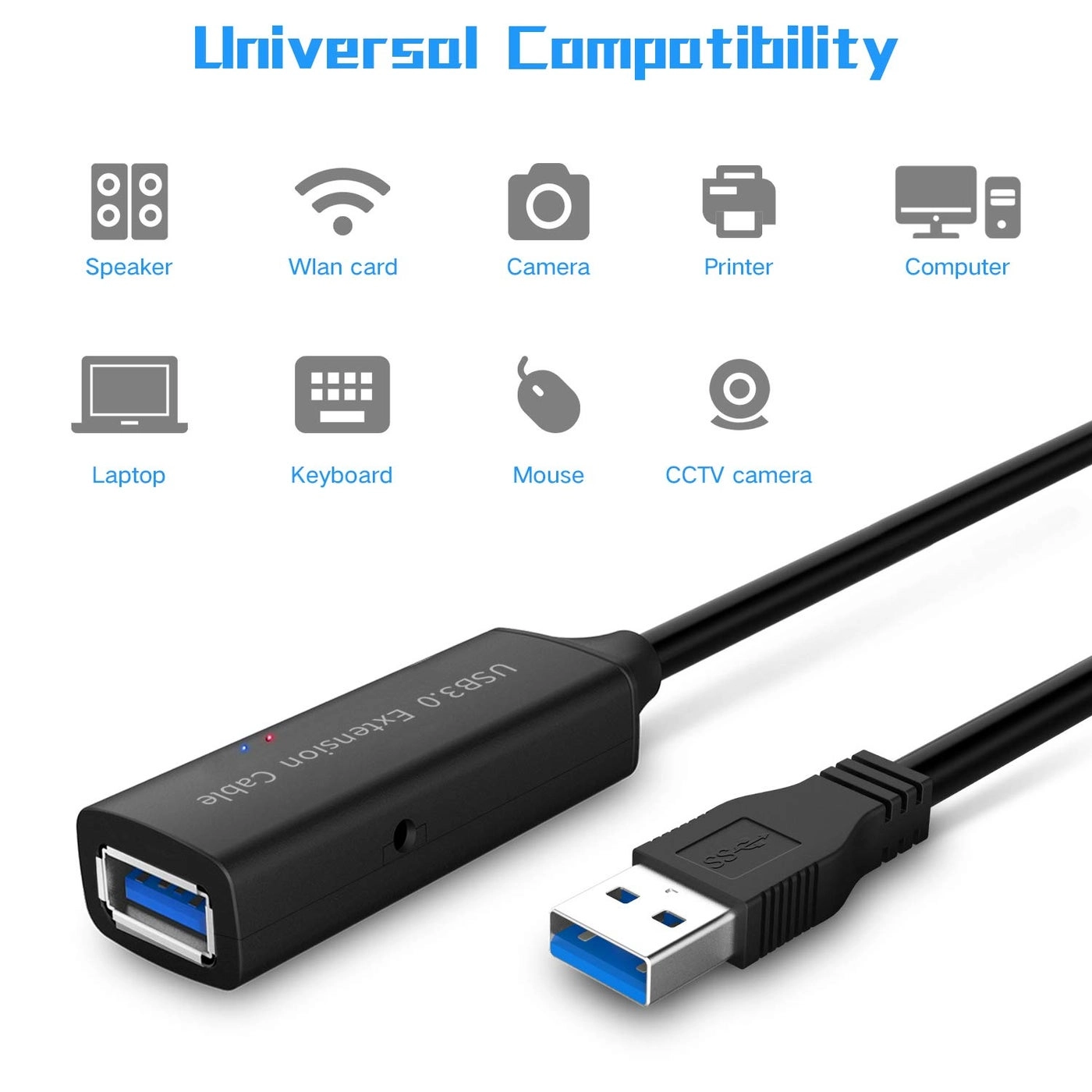 USB 3.0 Active Extension Cable Male to Female 9.75m