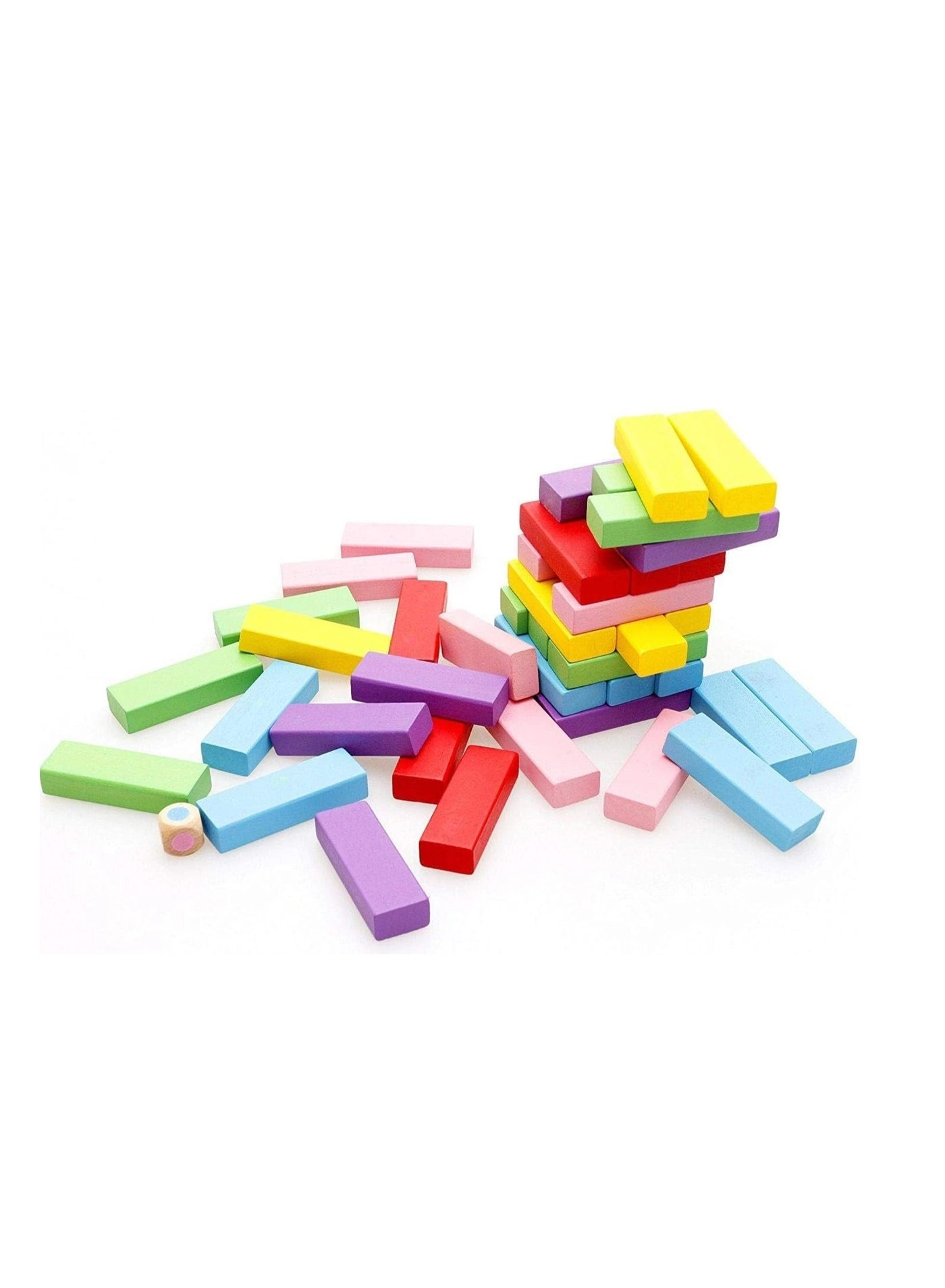 Wooden Blocks Stacking Game - 4+ 54 pieces