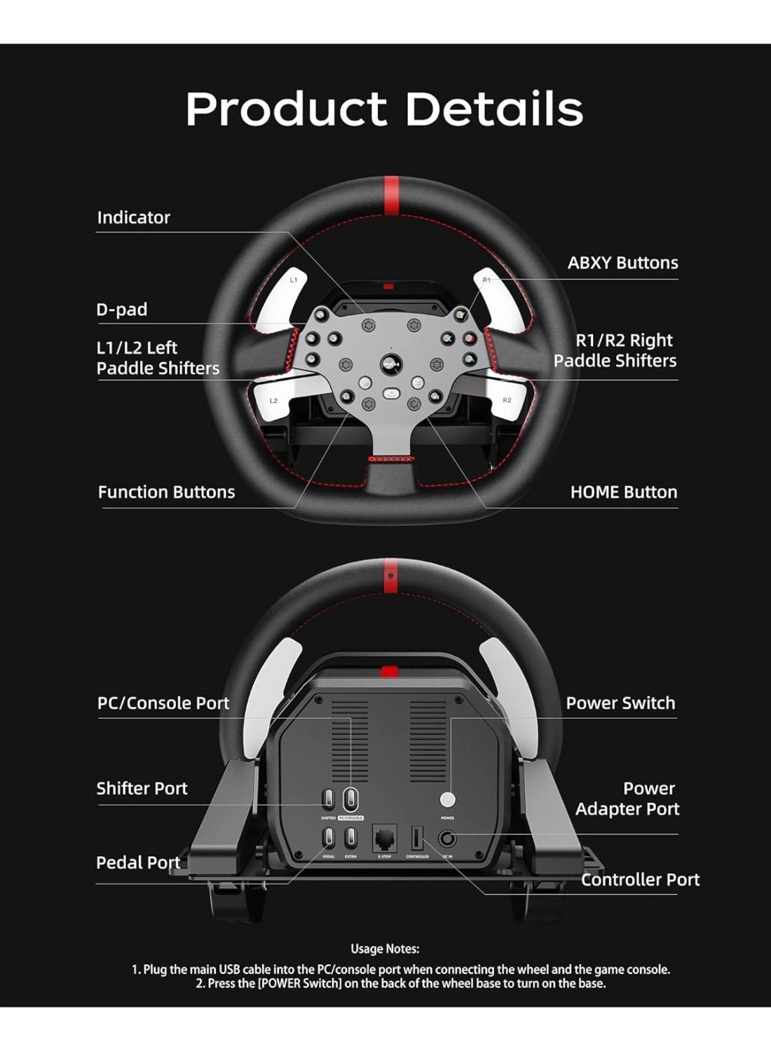 V10 Pro Racing Wheel & Pedals - PC, Xbox, PS4