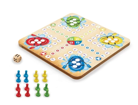 Snakes Ladders Ludo - 2-in-1 Wooden