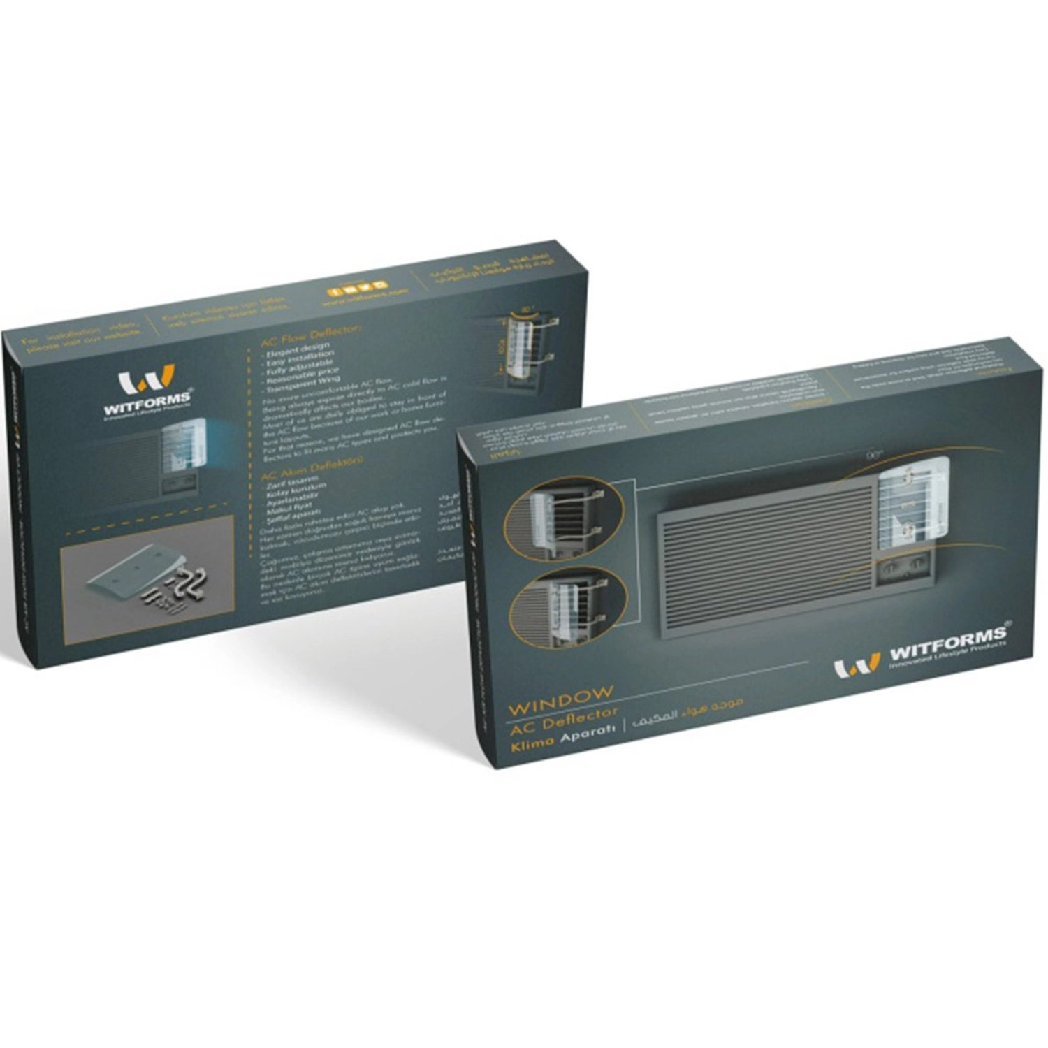 Window AC Air Deflector - Transparent 600 mm