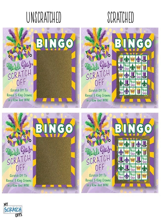 Mardi Gras Bingo Scratch Off Cards