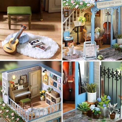 Miniature Wooden Dollhouse Furniture Kit - Creative Room 1:24