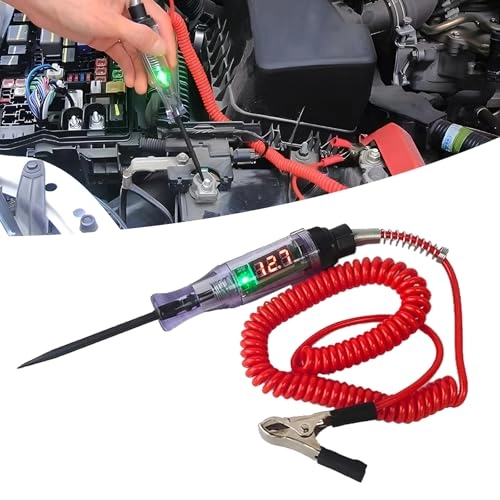 Digital LED Circuit Tester - DC 3V/6V/12V/24V alligator clip
