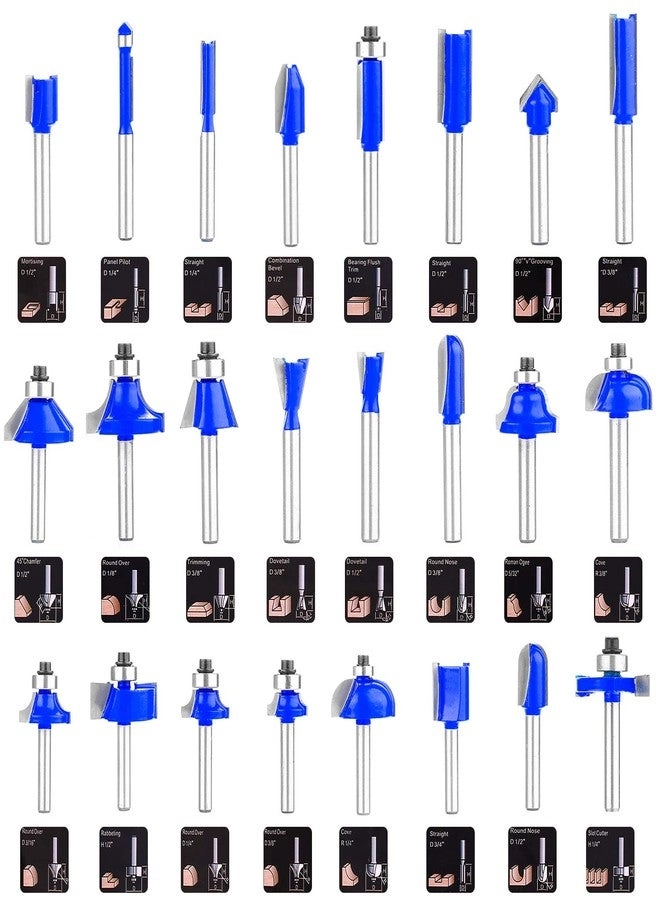 Router Bit Set - 1/4 Inch 24A Pieces