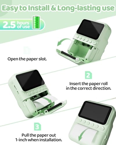 Kids Camera Instant Print - 3-inch HD Screen 1080P 32GB