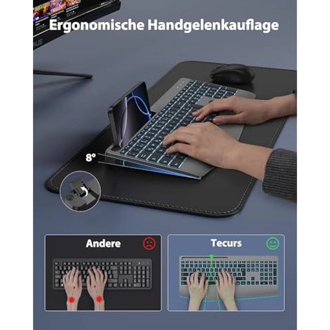 ERGONOMIC WIRELESS KEYBOARD - Wireless