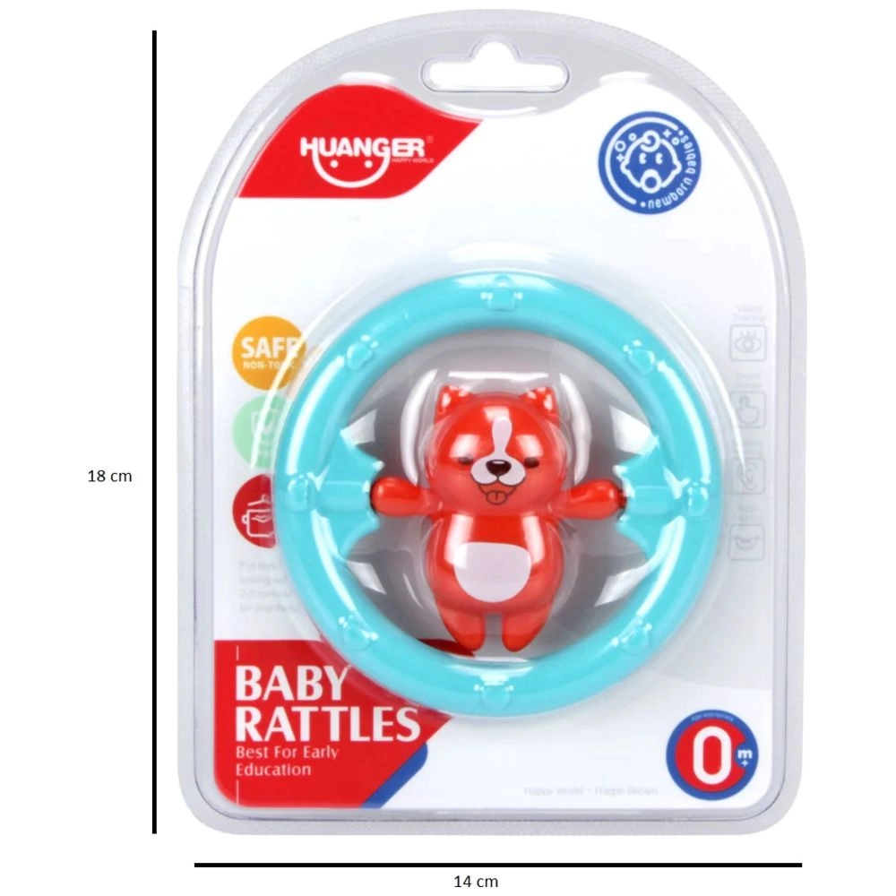 Teddy Bear Teether Rattle - Soft Silicone