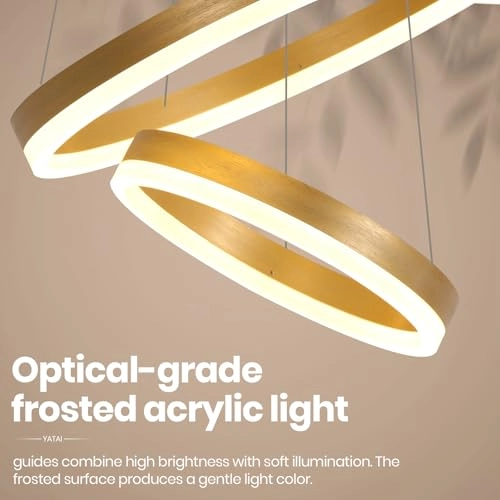 Round LED Chandelier - 3000K 4000K 6000K Dimmable