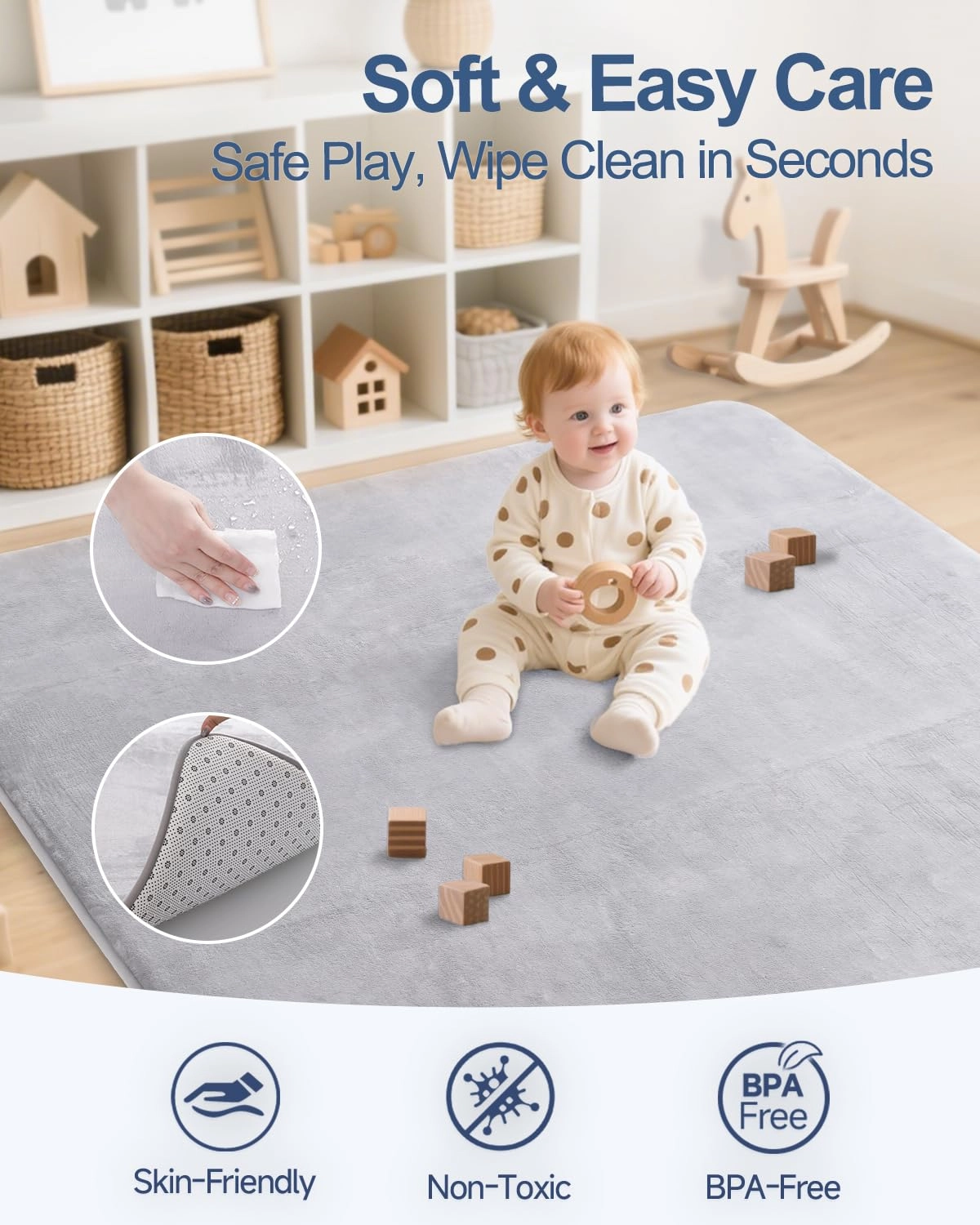 Baby Play Mat - 50x50 Green