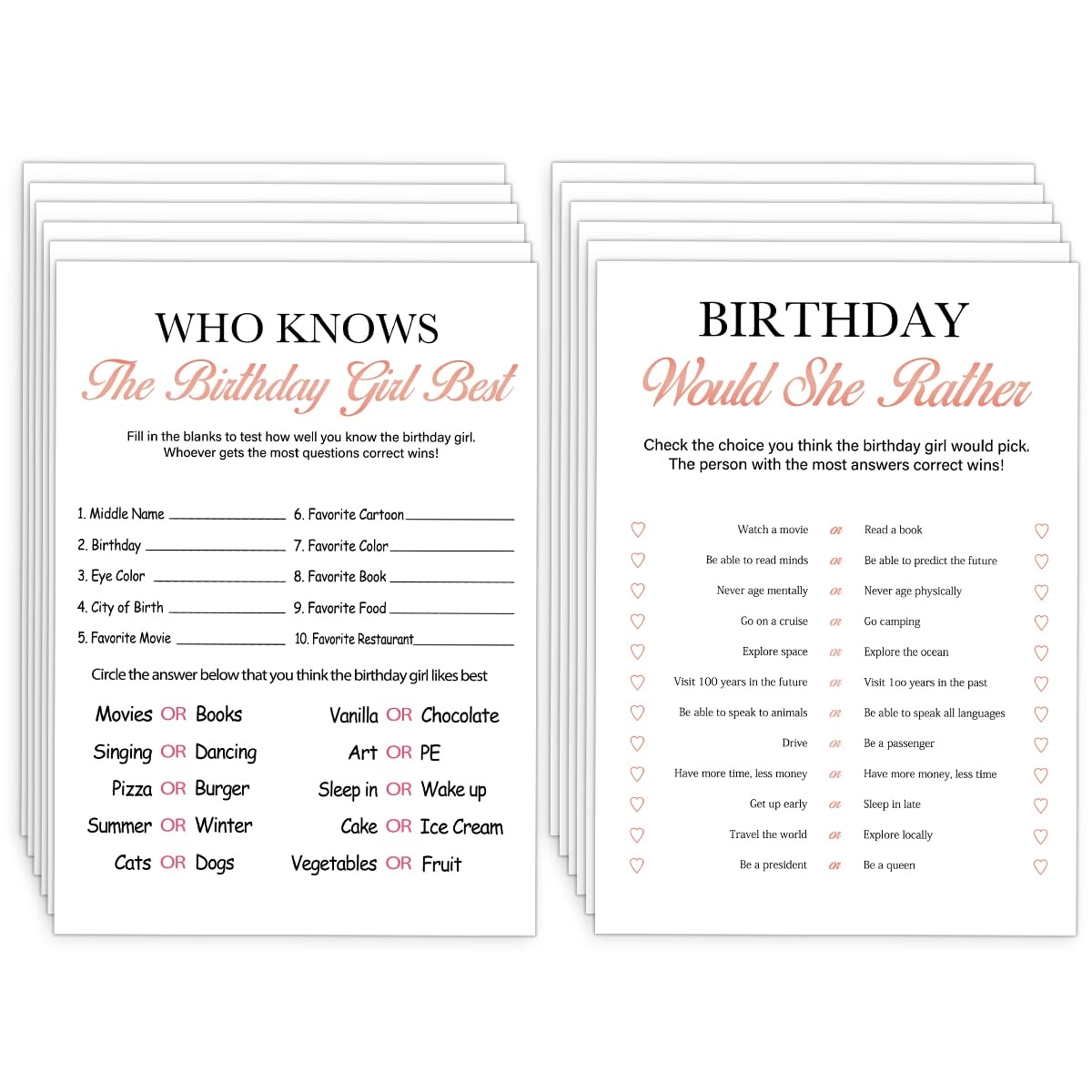 BirtDerr Would She Rather + Who Knows The Birthday Girl Best