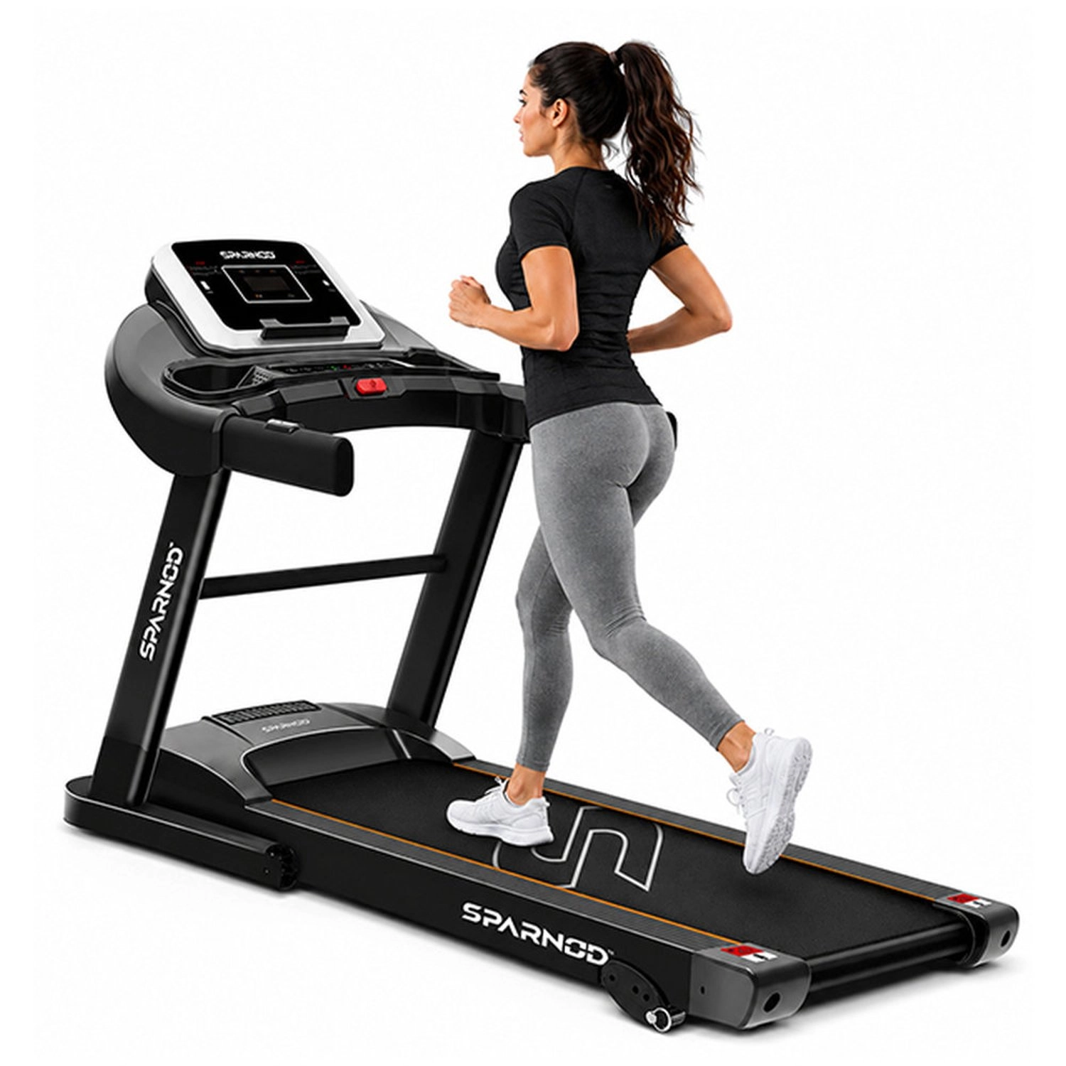 Sparnod Fitness Automatic Motorised Treadmill for Home Use 3hp Dimension2D[width=406.0, height=1016.0]mm