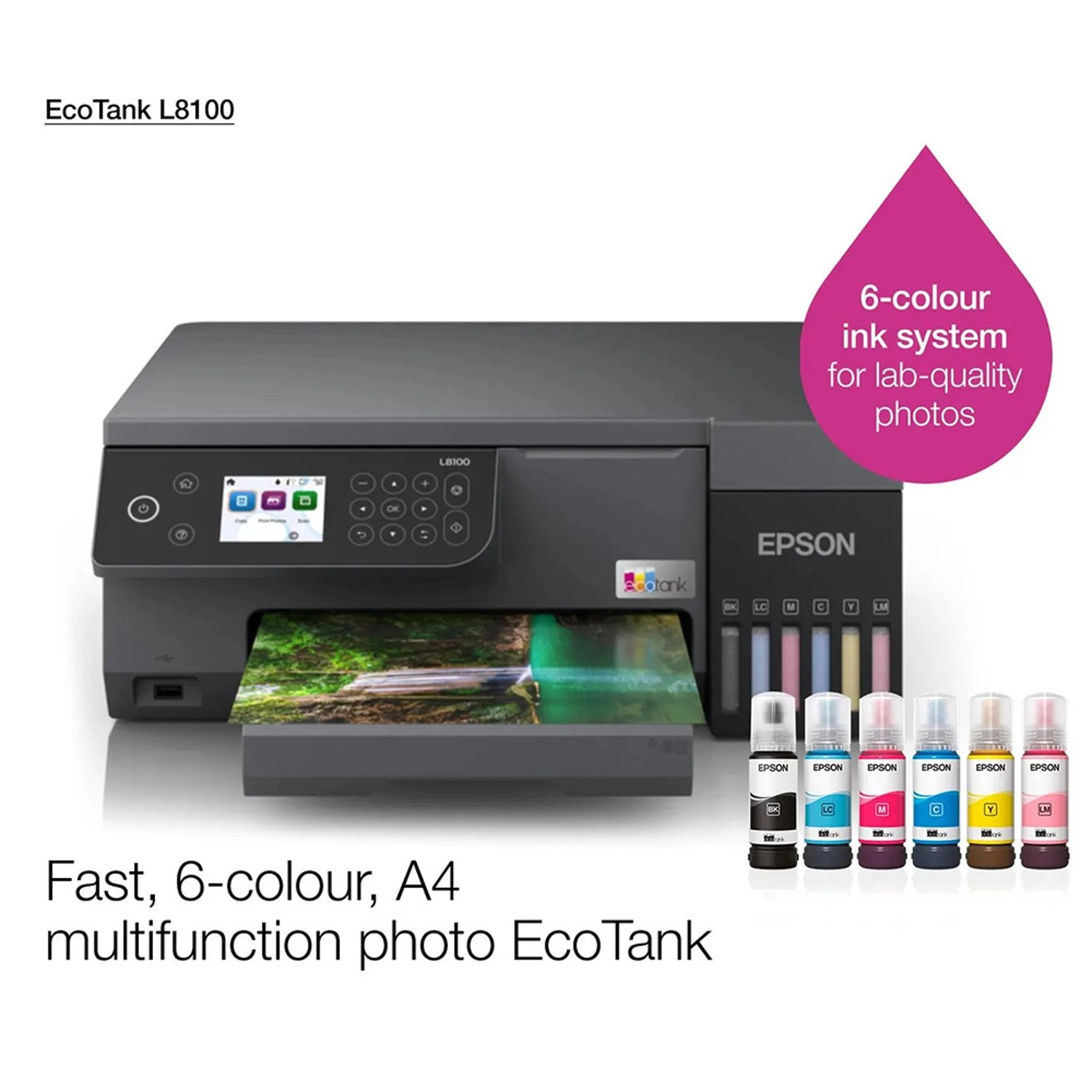 Ecotank L1800-6 - 10 X 15 + Premium Glossy Photo Paper - A4-50 Sheets