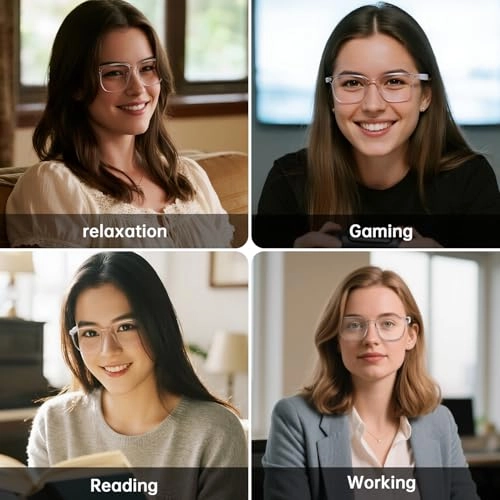 Bluetooth Audio Smart Glasses - Clear Lens Open-ear Remote Shooting