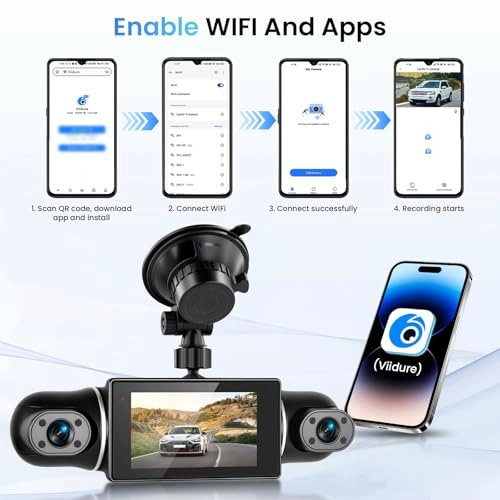 Car Dashcam - 2K 3x1080P