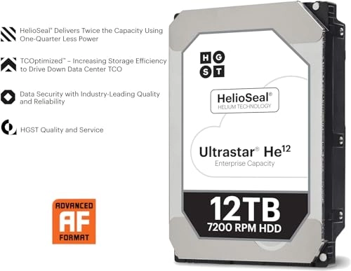 Ultrastar He12 3.5" 7200rpm 256MB SATA 6Gb/s (HUH721212ALE601/CR) - 12TB