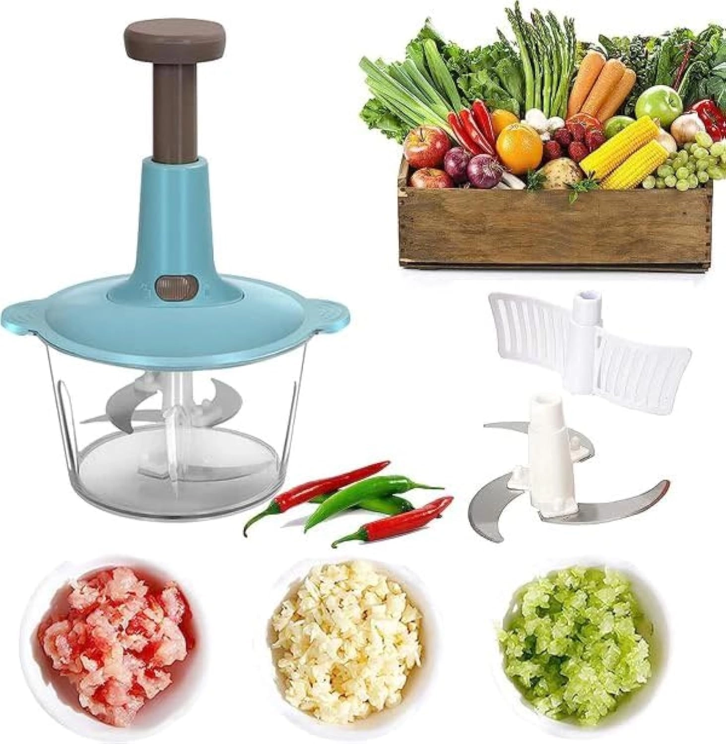 Timber Kitchen Manual Vegetable Chopper - 15 L