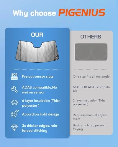 Windshield Sun Shade - Chevrolet|GMC Silverado 1500|Sierra 1500|Silverado 2500 HD|Silverado 3500 HD|Sierra 2500 HD|Sierra 3500 HD|Silverado 4500 HD|Sierra 1500 LD|Silverado 1500 LD 2014|2015|2016|2017|2018|2019|2023