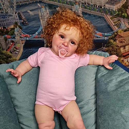 Reborn Baby Doll - 26 inch Hand Rooted Curly Hair Weighted Body Ages 3+