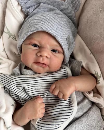 Elijah Reborn Baby Doll - 17 inch Silicone Blue Eyes Ages 3+