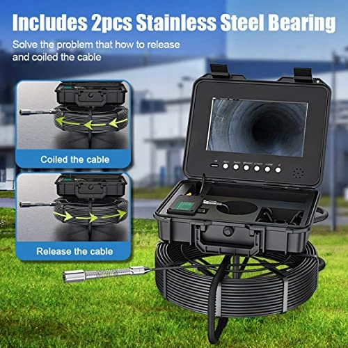 Pipe Sewer Drain Inspection System - 230ft 7MM