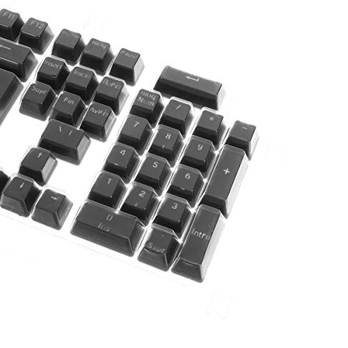 106 Key Faint Translucent ABS Keycaps - Black Backlit