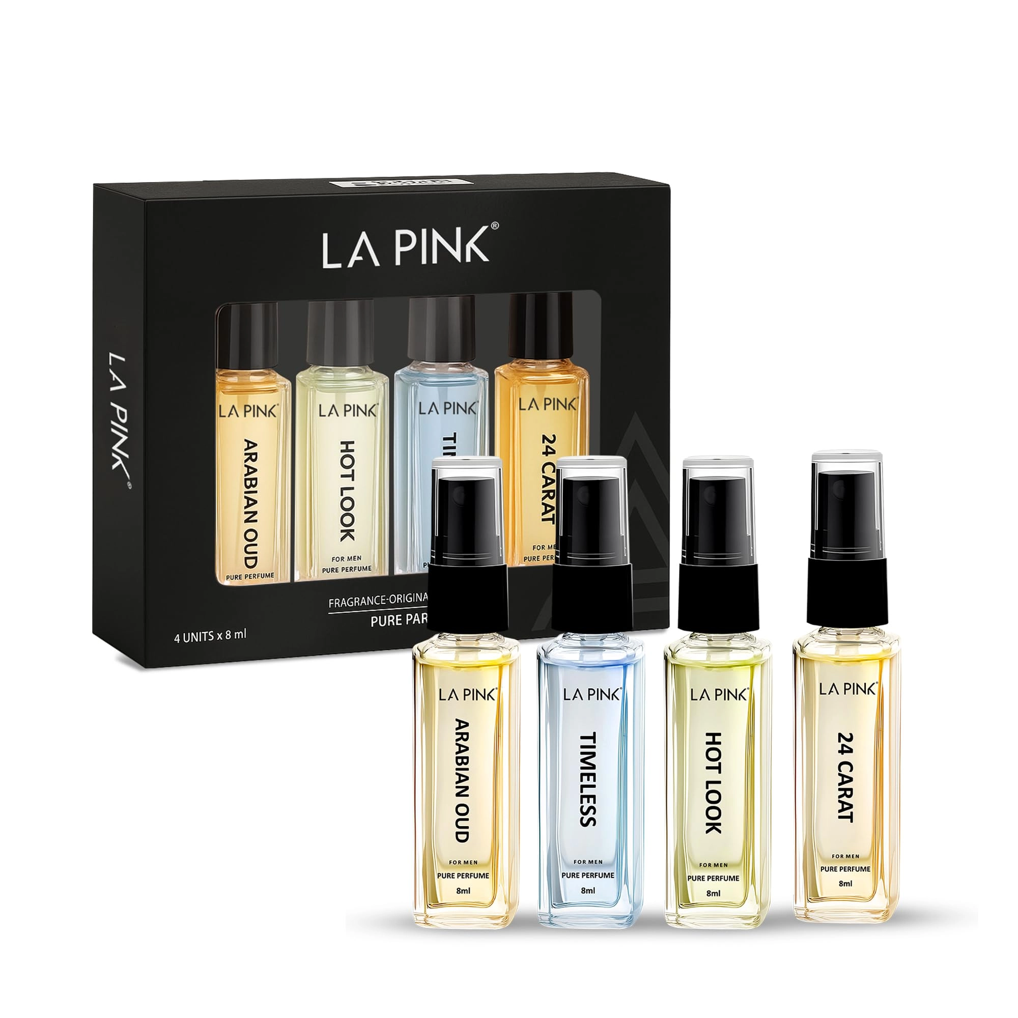 La Pink Perfume Gift Set - for Man Pack of 4