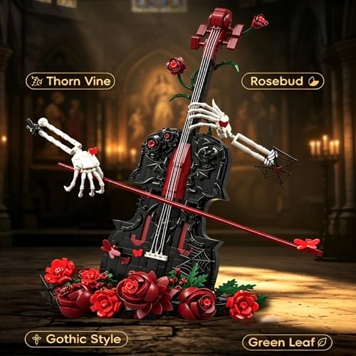 Gothic Roses Violin - 1429 pcs
