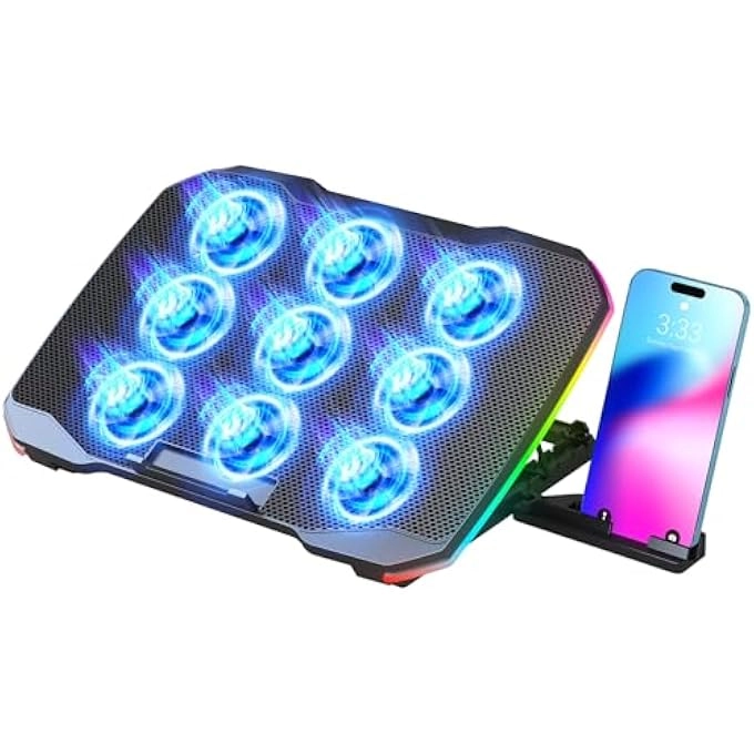 rayihni Laptop Cooling Pad - 9 fans 12-17 inch